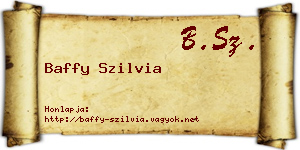 Baffy Szilvia névjegykártya