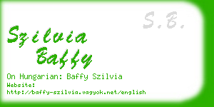 szilvia baffy business card